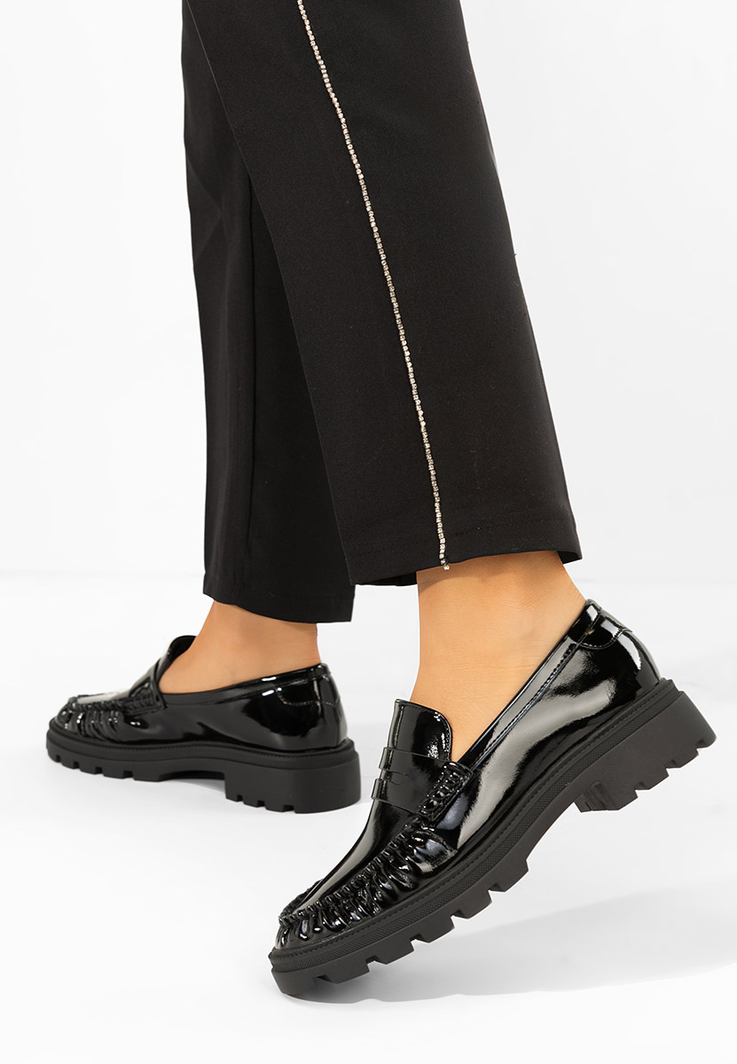 Mocassins femme noirs Eleonora
