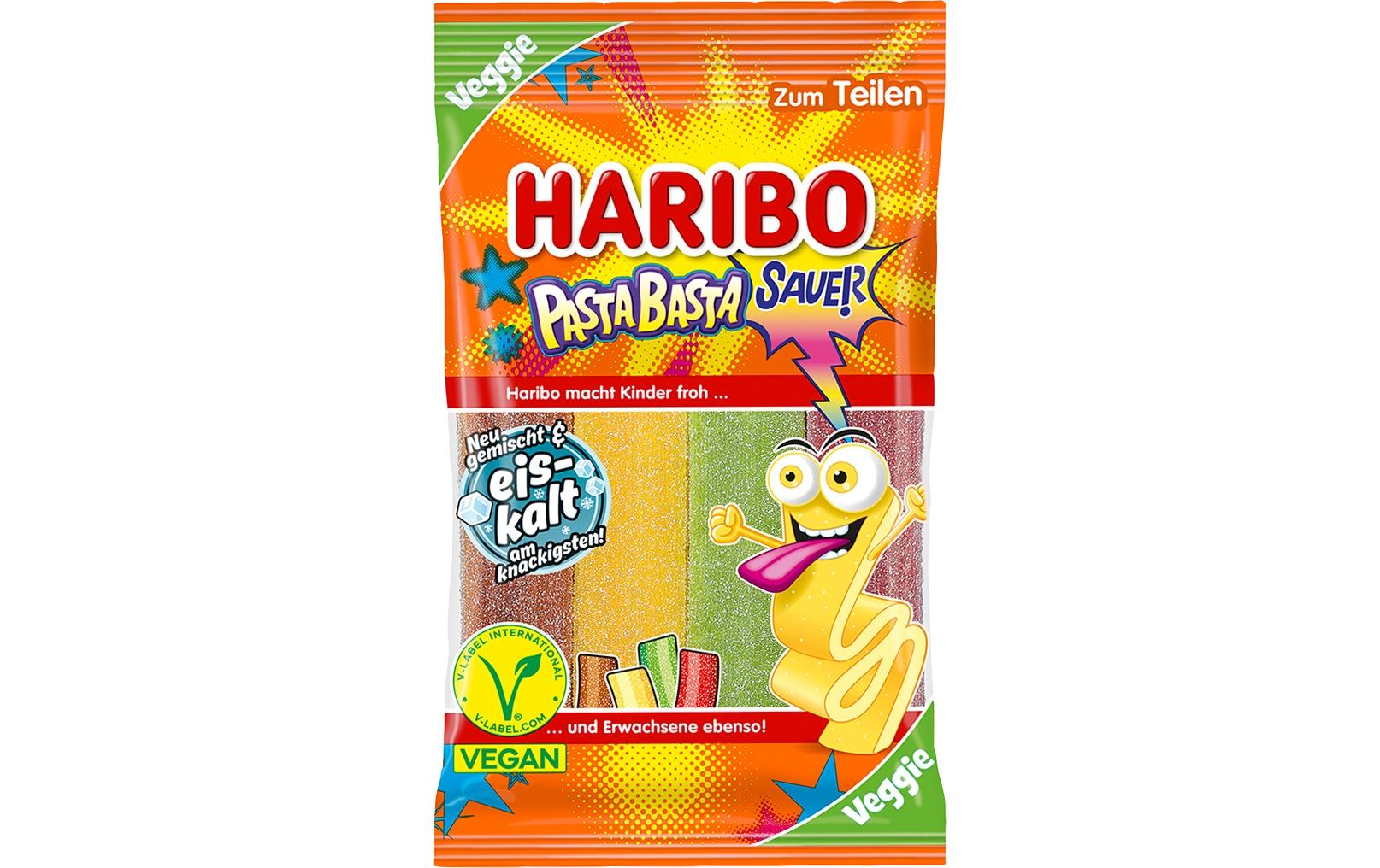Gummibonbons Pasta Basta sauer vegan 160 gSaure Fruchtgummis