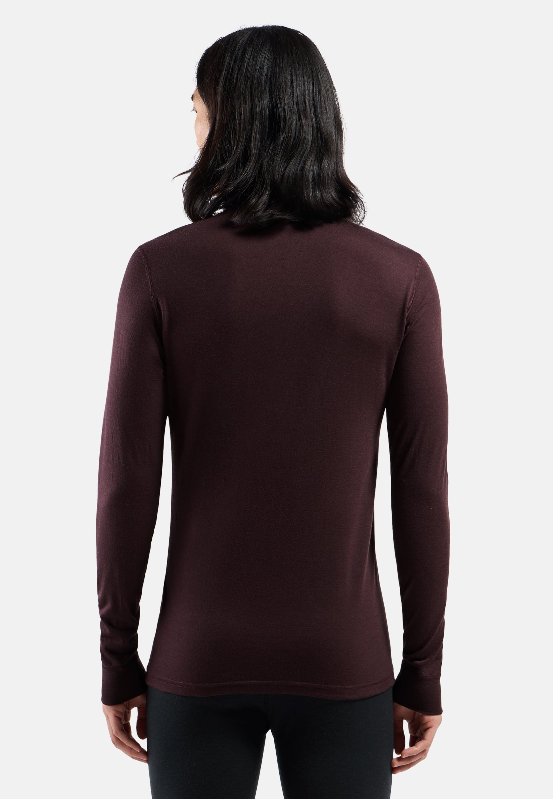 Natural Merino 200 Base Layer Half Zip in fudge