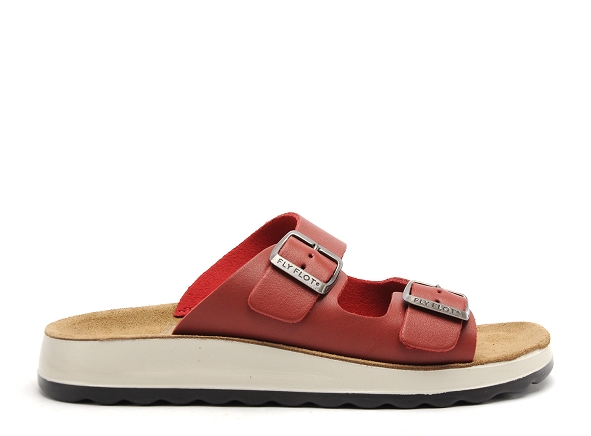 Flyflot mules et sabots plats femme frein rouge