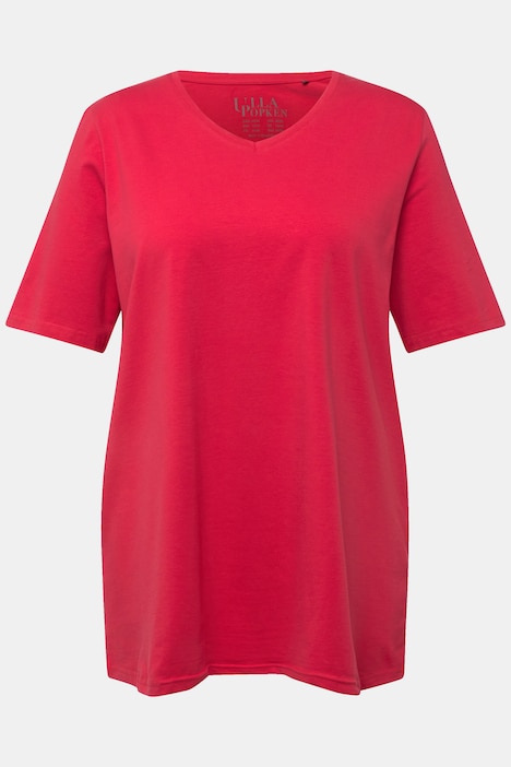 T-Shirt, A-Linie, V-Ausschnitt, Halbarm