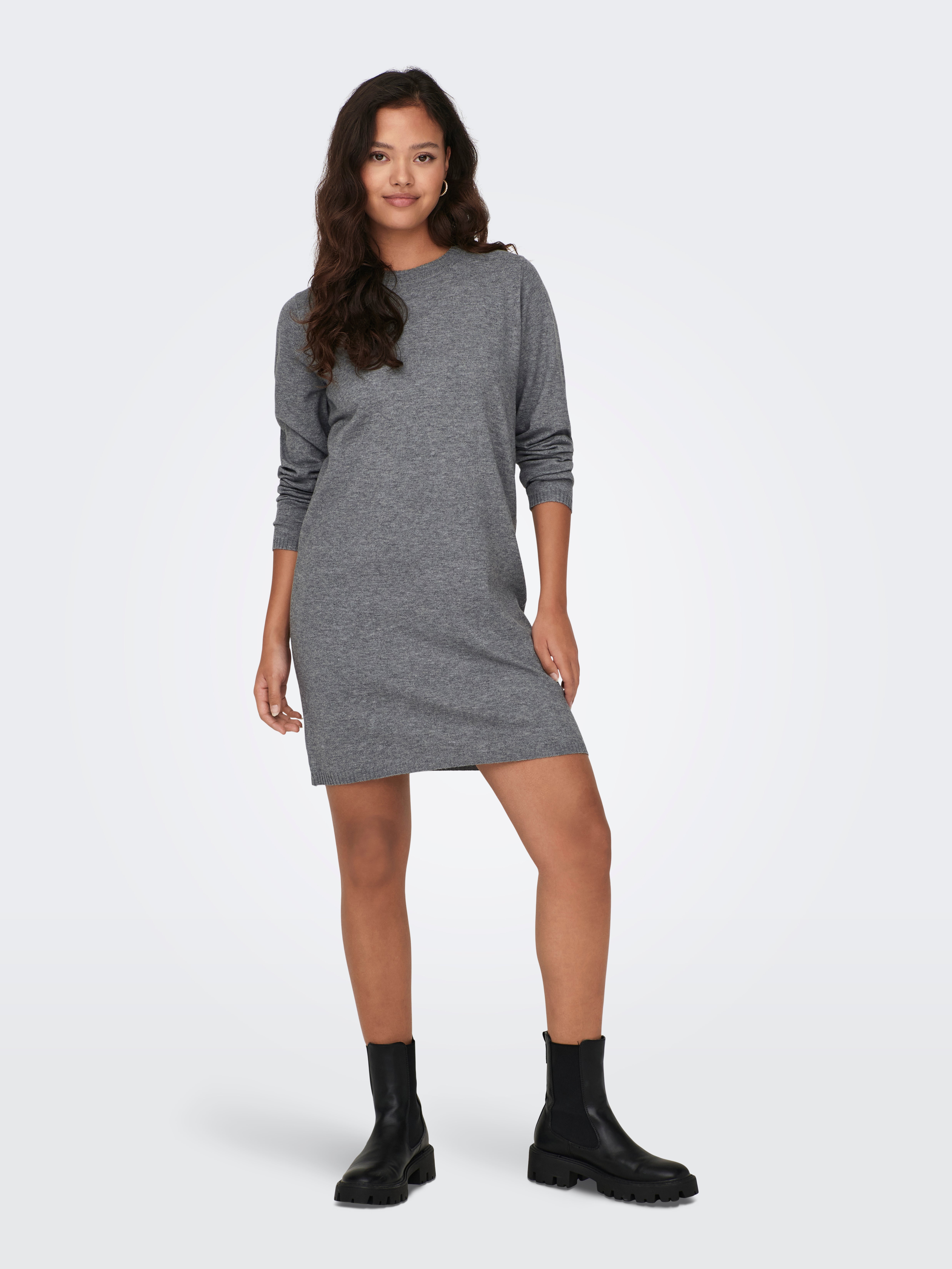 JDYPRIME Kurzes Kleid Medium Grey Melange
