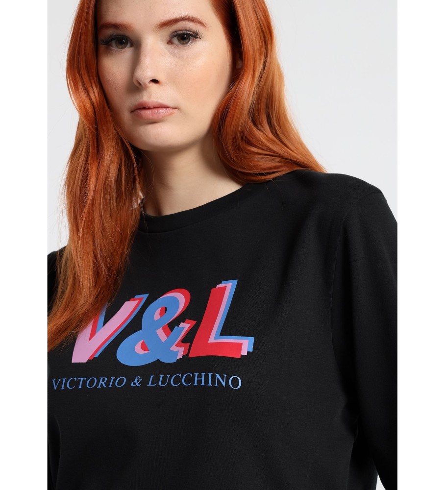 Victorio & Lucchino, V&L Crossword Colors Logo Moletom Preto