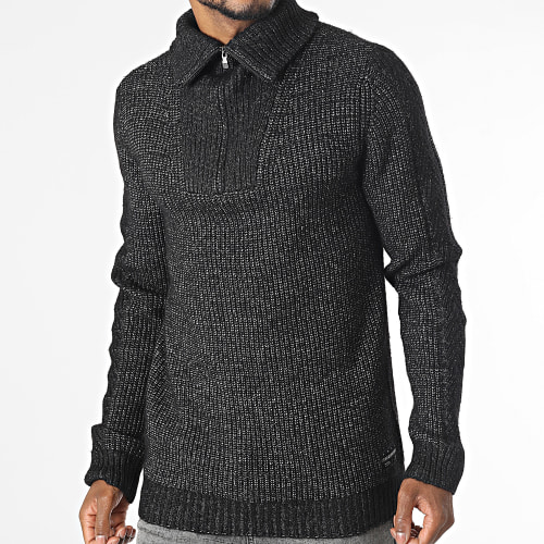 Pull Col Zippé Carmino 11516670D Noir