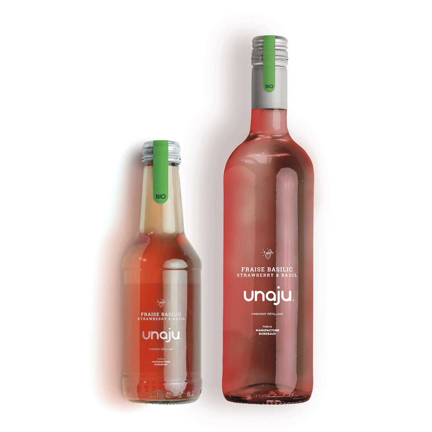 Jus de fruit bio et pétillant - Fraise basilic