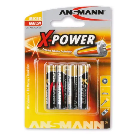 Ansmann Alkaline Batterie X-Power Micro AAA, 4 Stück