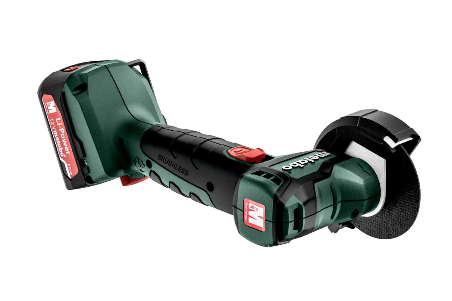 Metabo PowerMaxx CC 12 BL 12V accu haakse slijper set (2x 2,0Ah) in MetaBOX - 76 mm