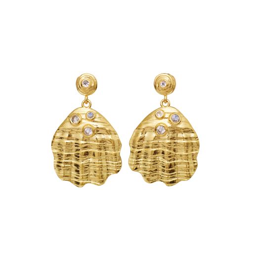 Maanesten Palma Øreringe, 18 Ct Gold Plated