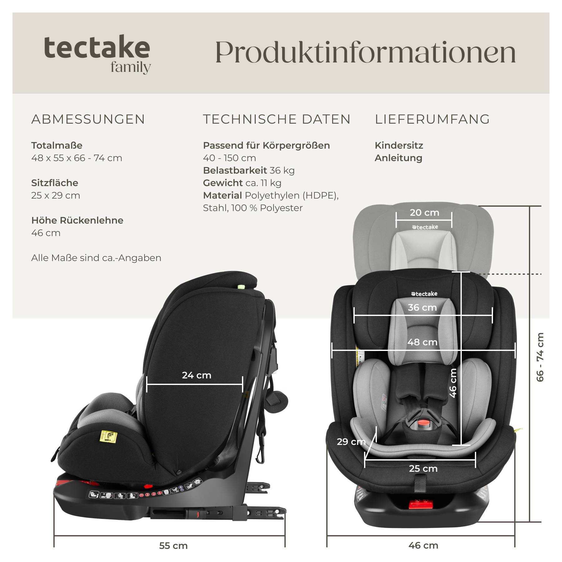 Drehbarer Autositz Linus