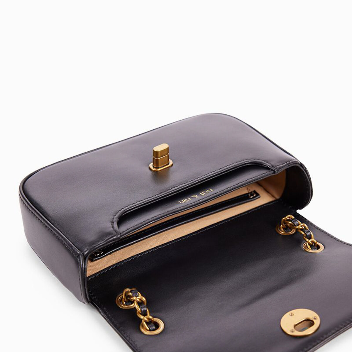 NAT & NIN<br>Bolsa de mão com alça de ombro em couro MINI GRACE