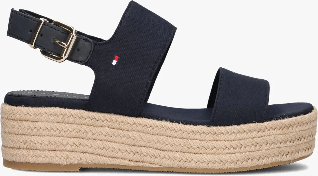 TOMMY HILFIGER blauwe tommy hilfiger espadrilles mid wedge sandal