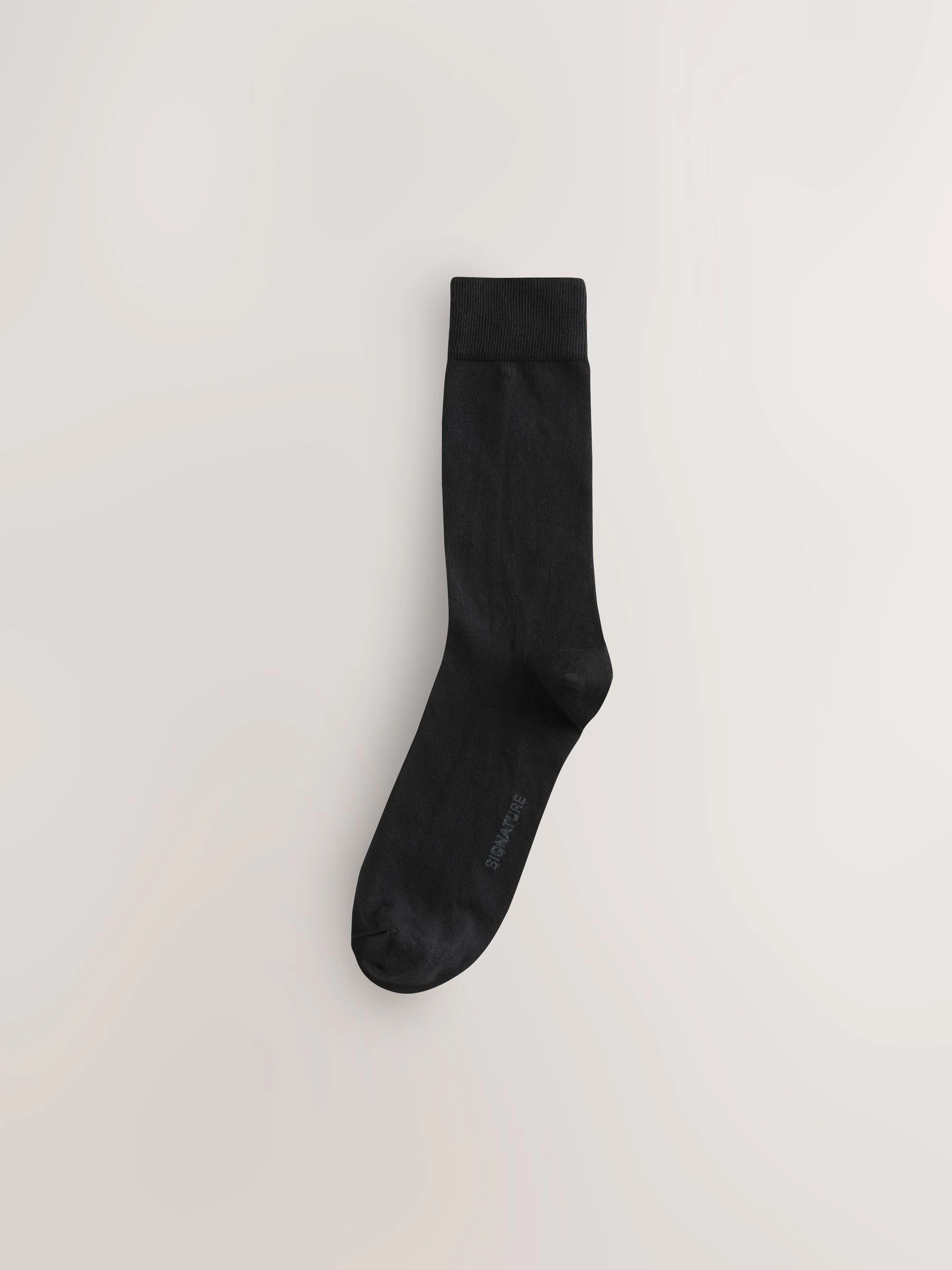 Zwart - Supima Cotton Signature Socks 4 Pack