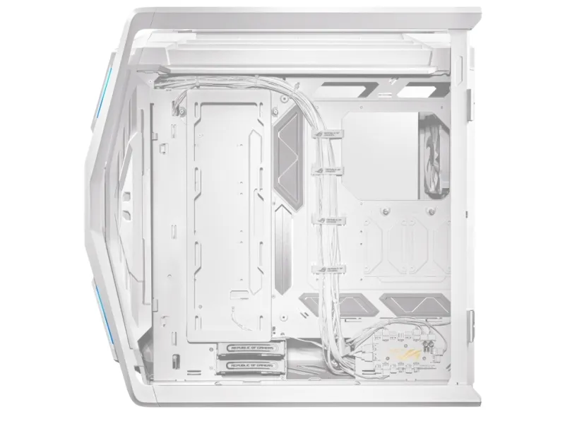 ASUS ROG Hyperion GR701 - FT gaming - udvidet ATX - sidepanel med vindue (hærdet glas) - ingen strømforsyning - hvid - USB/Lyd