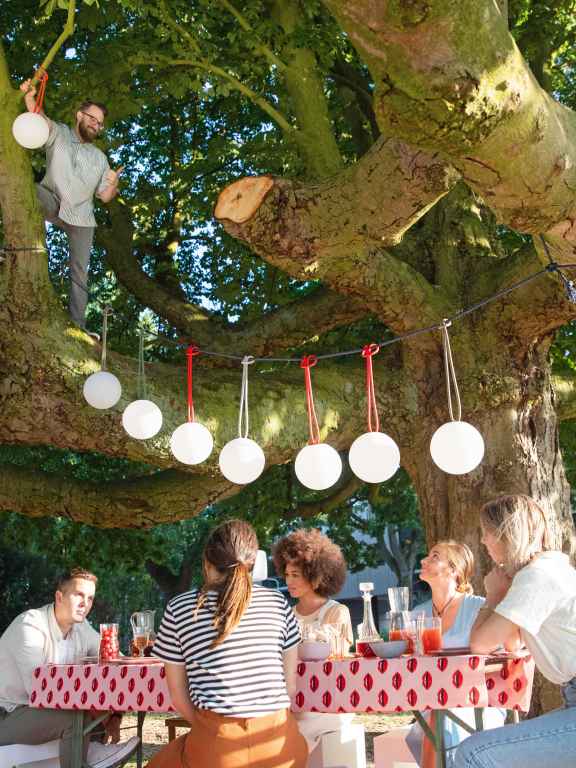 Fatboy Bolleke hanglamp LED oplaadbaar Ø20 Taupe