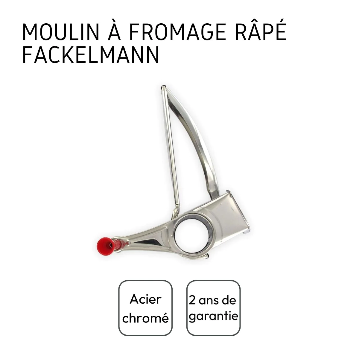 Moulin à fromage chromé Handmade Tradition Fackelmann