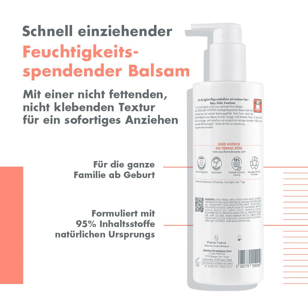 Avène XeraCalm NUTRITION Feuchtigkeitsspendender Balsam - für sehr trockene Haut
