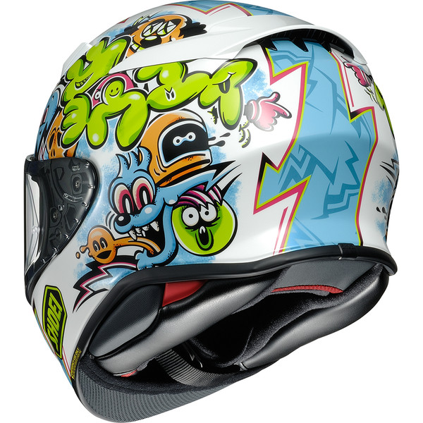 Shoei - Casque NXR2 Mural TC-10 / Blanc / Bleu Clair / Vert