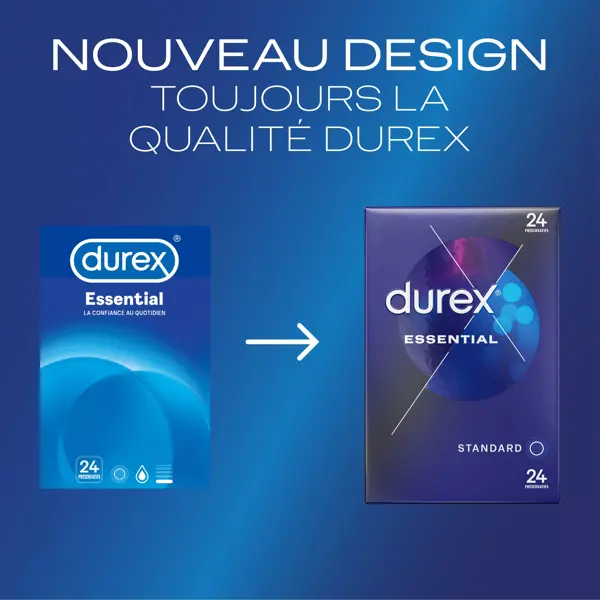 Preservativos Durex Essential - 24 Preservativos Extra Lubrificados - Conforto e Segurança