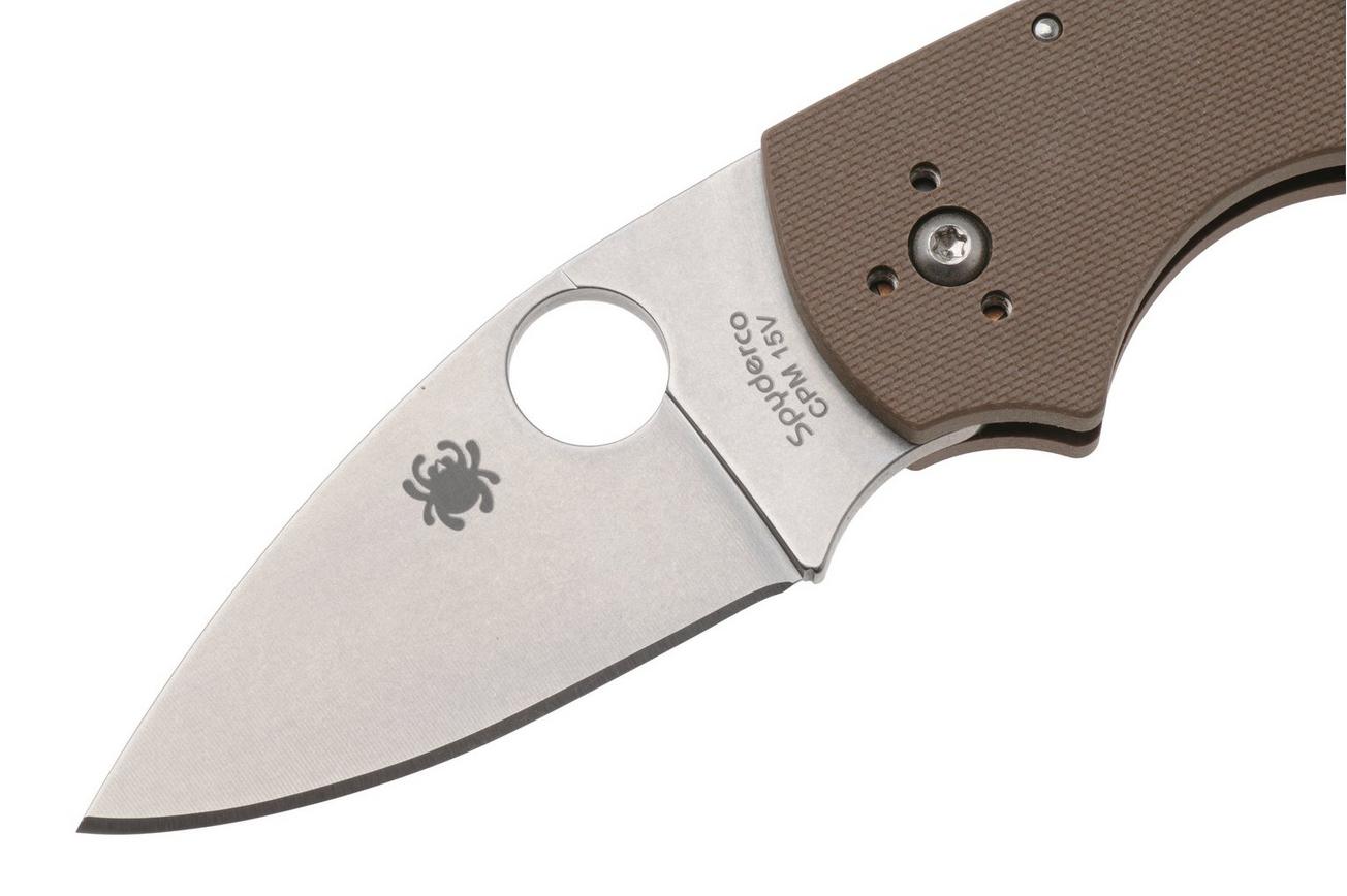 Spyderco Lil' Native CPM 15V Backlock C230MBGPBN15V Brown G10, Sprint Run zakmes