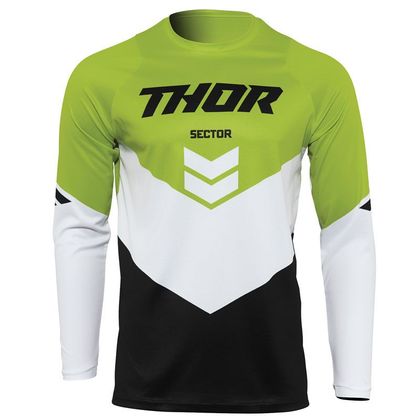 Maillot cross Thor SECTOR CHEV BLACK GREEN ENFANT - Noir