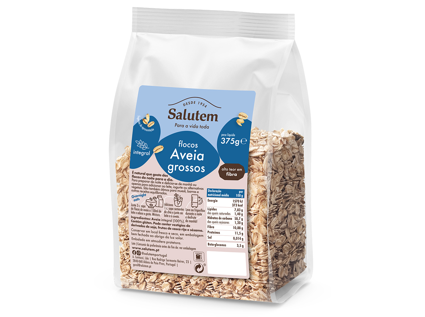 FLOCOS SALUTEM AVEIA GROSSOS INTEGRAIS 375G