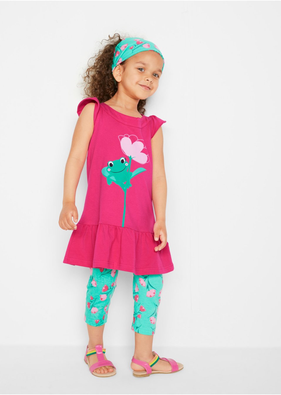 Robe, legging 3/4, bandeau fille (Ens. 3 pces.)