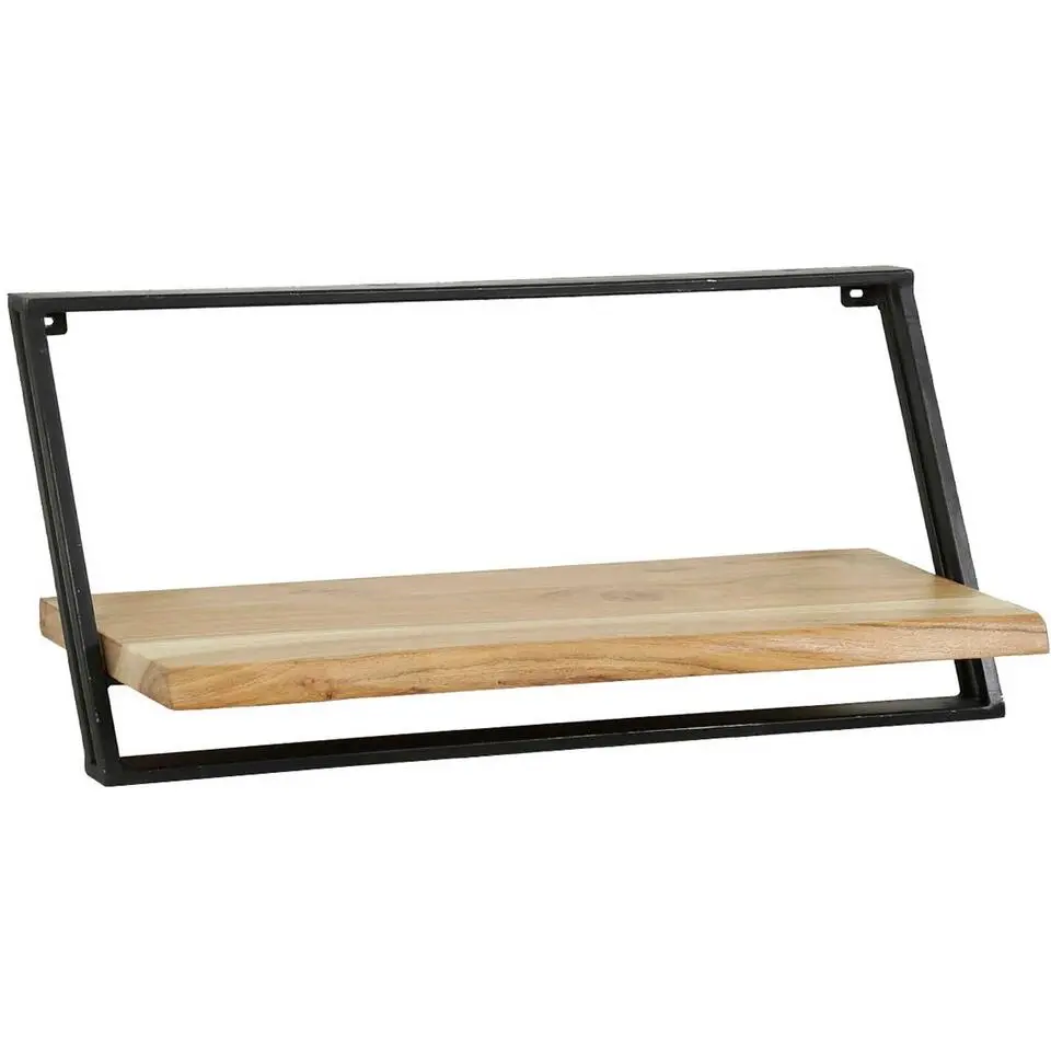 Set van 3 wandplanken Siebe-acacia/gepoedercoat metaal