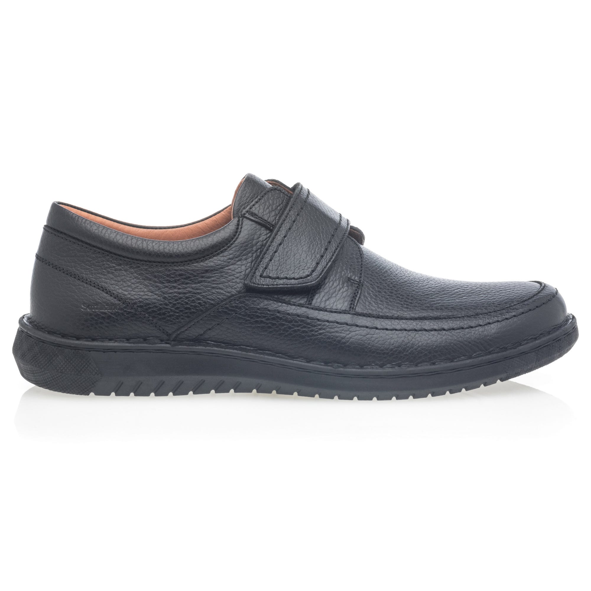 Mocassins pieds sensibles Homme en cuir noir