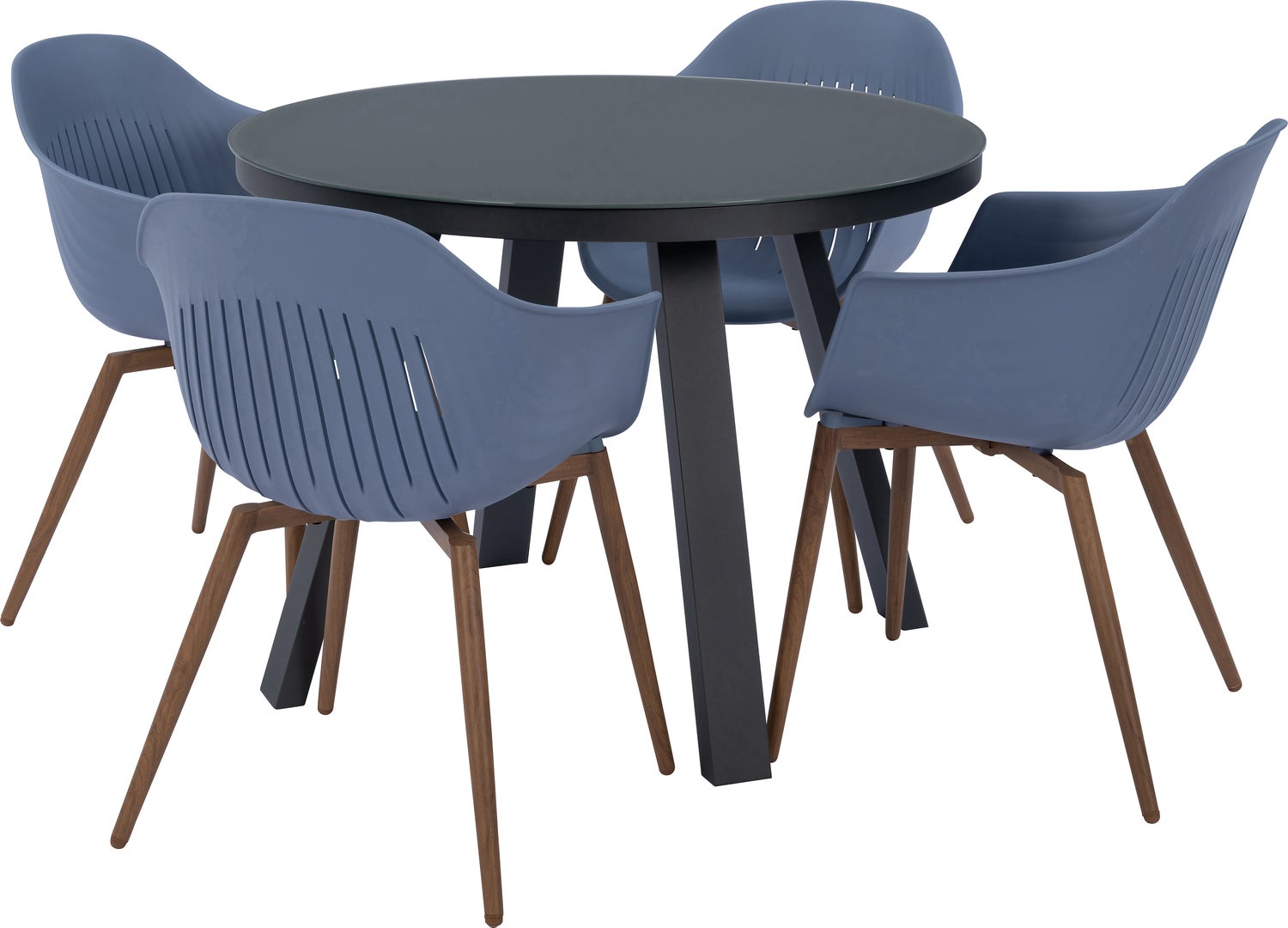Intratuin eettafel Levi grijs D 100 H 76 cm