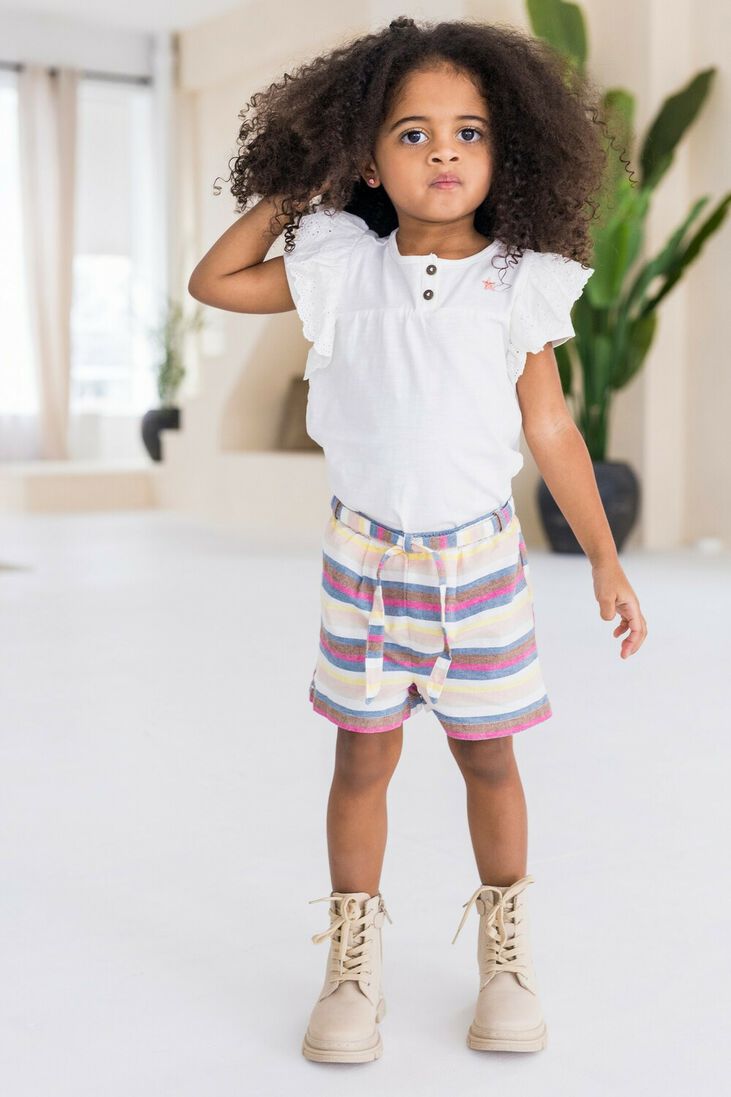 LIKE FLO multi like flo  linnen short + belt