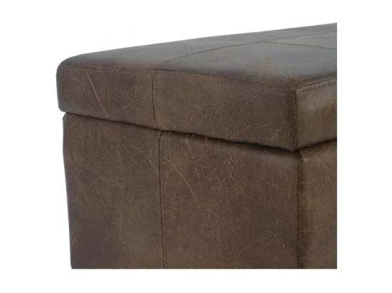 Banc banquette coffre de marron 112 x 45 x 45 cm BAN04005