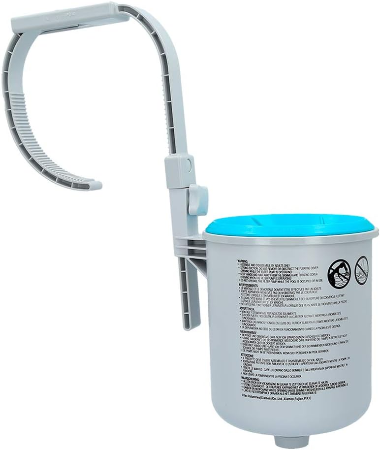 Intex Swimming Pool 610 x 305 x 122 cm Frame Pool Set Prism Oval 26798 & Oberflächenskimmer - Deluxe Oberflächenskimmer zur Wandmontage - Hängeskimmer