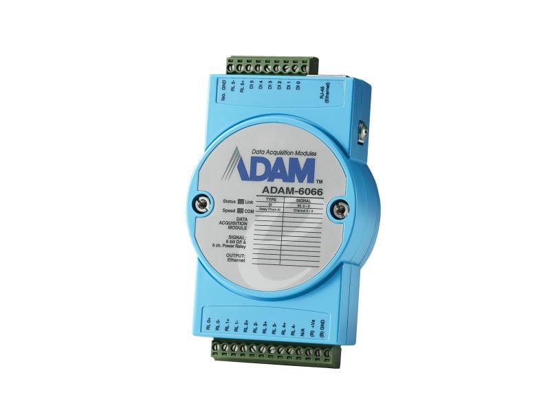 Advantech Smart I/O Modul ADAM-6066-D 6-CH Digital Input und 6-CH Power Relay Modbus TCP Modul