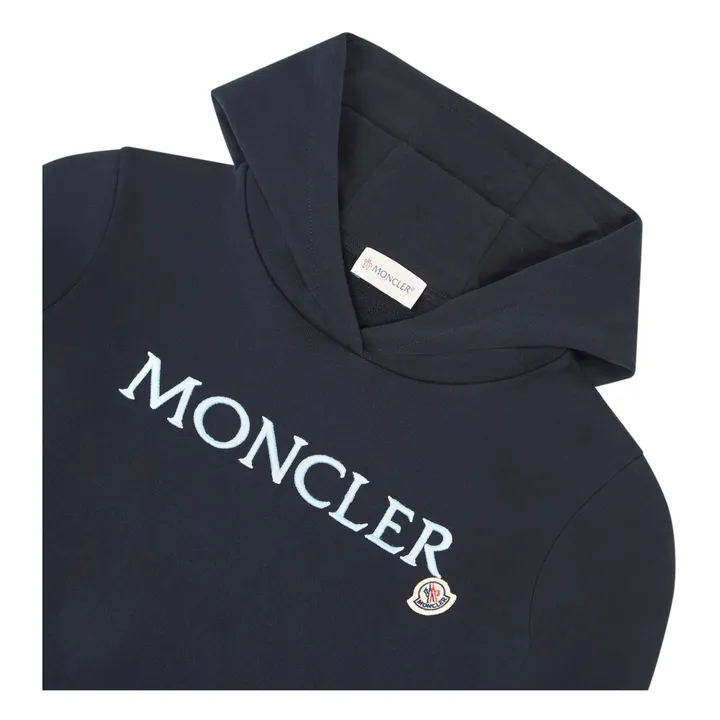 Moncler Sweat Capuche Logo | Bleu marine