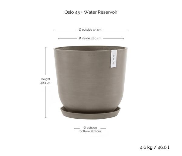Ecopots Kunststoff-Topf Oslo mit Wassersystem,
