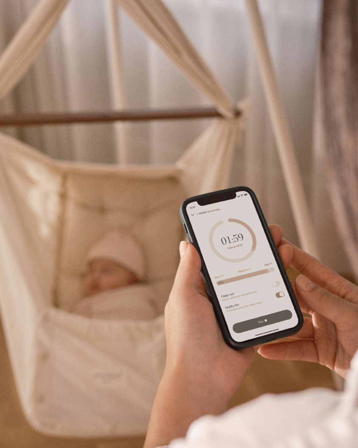 Moonboon Motor Connect – Vuggemotor m/ App-styring-funksjon