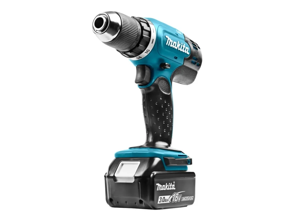 Makita DDF453RFE - Bor/driver - ledningfri - 2-hastigheders - nøgleløs borepatron 13 mm - 42 N·m - 2 batterier - 18 V