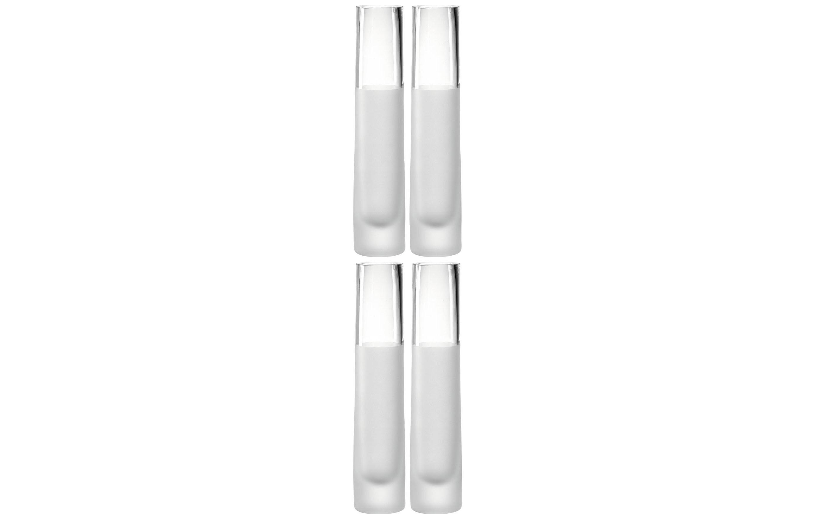 Vase Novara 30 cm 4 Stück, Transparent/Weiss<br>Vase aus Kalk-Natron-Glas, Transparent/Weiss