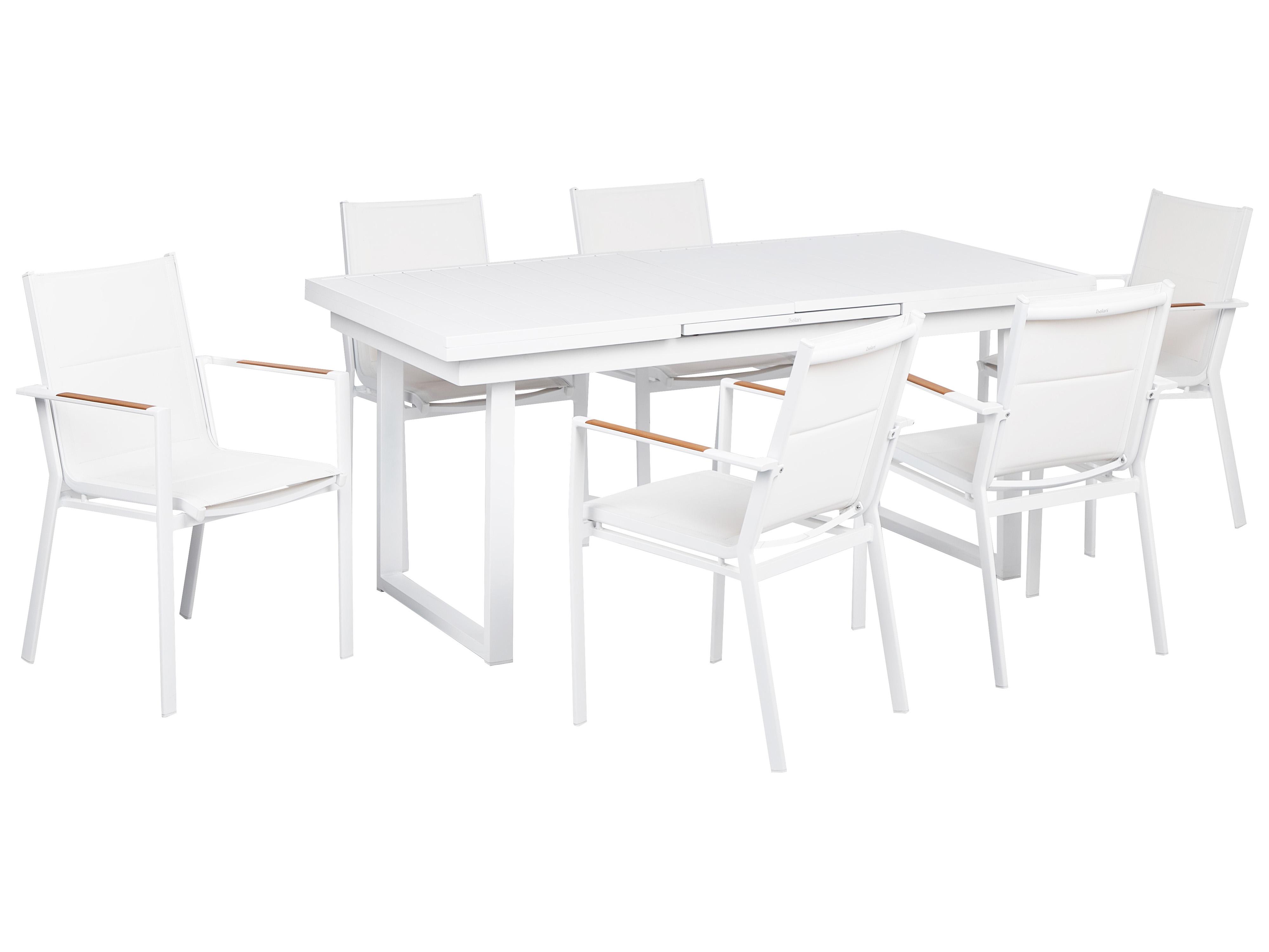 Tuinset 6-zits VALCANETTO/BUSSETO Metaal Wit