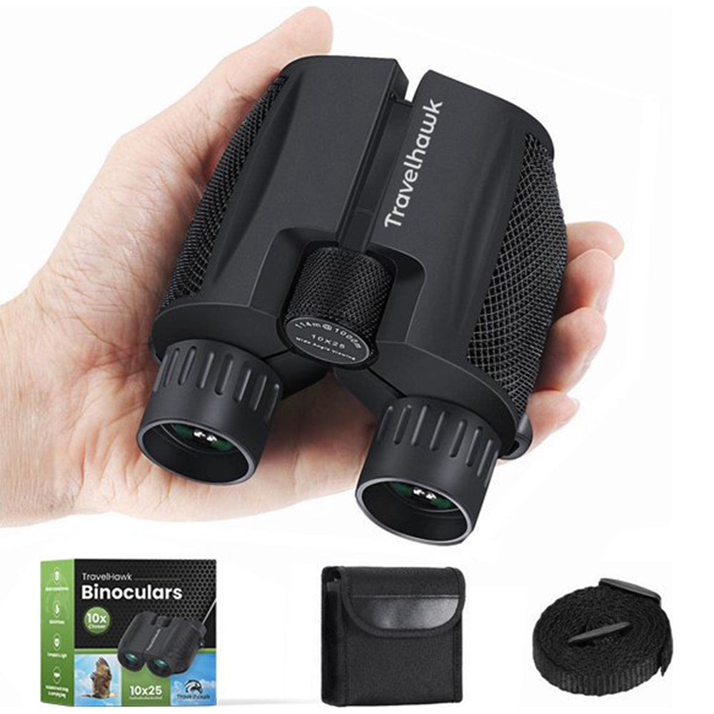 Travelhawk 10x25 Compacte Verrekijker - Black