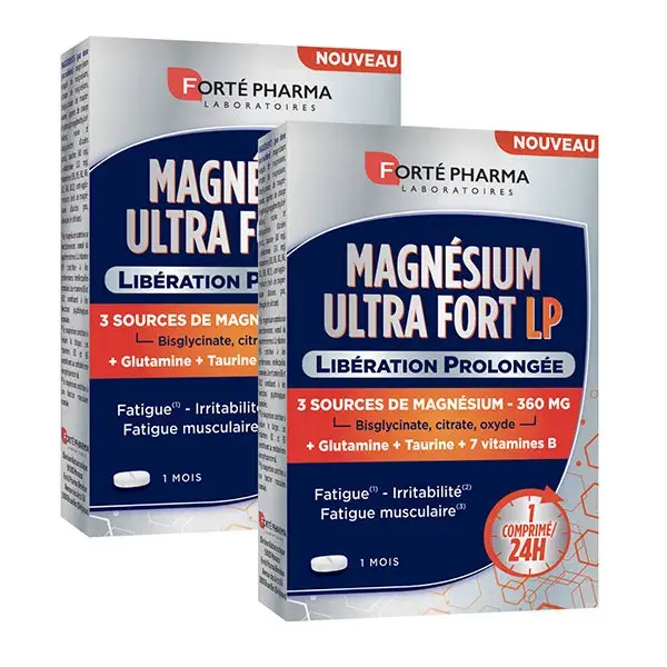 Forté Pharma Magnésio Ultra Forte LP 30 comprimidos, embalagem com 2 unidades, programa de 2 meses
