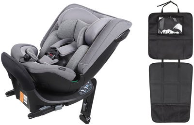 Beemoo Rotate i-Size Vendbar Bilstol inkl. 3-in-1 Setebeskyttelse, Mineral Grey