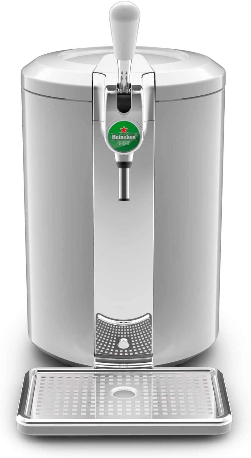 Krups Beertender Machine bière pression, Fûts de 5 L, Marques du groupe Heineken, Témoin lumineux, Température et mousse parfaites, Bière fraîche, Installation facile, Compact noire VB450E10