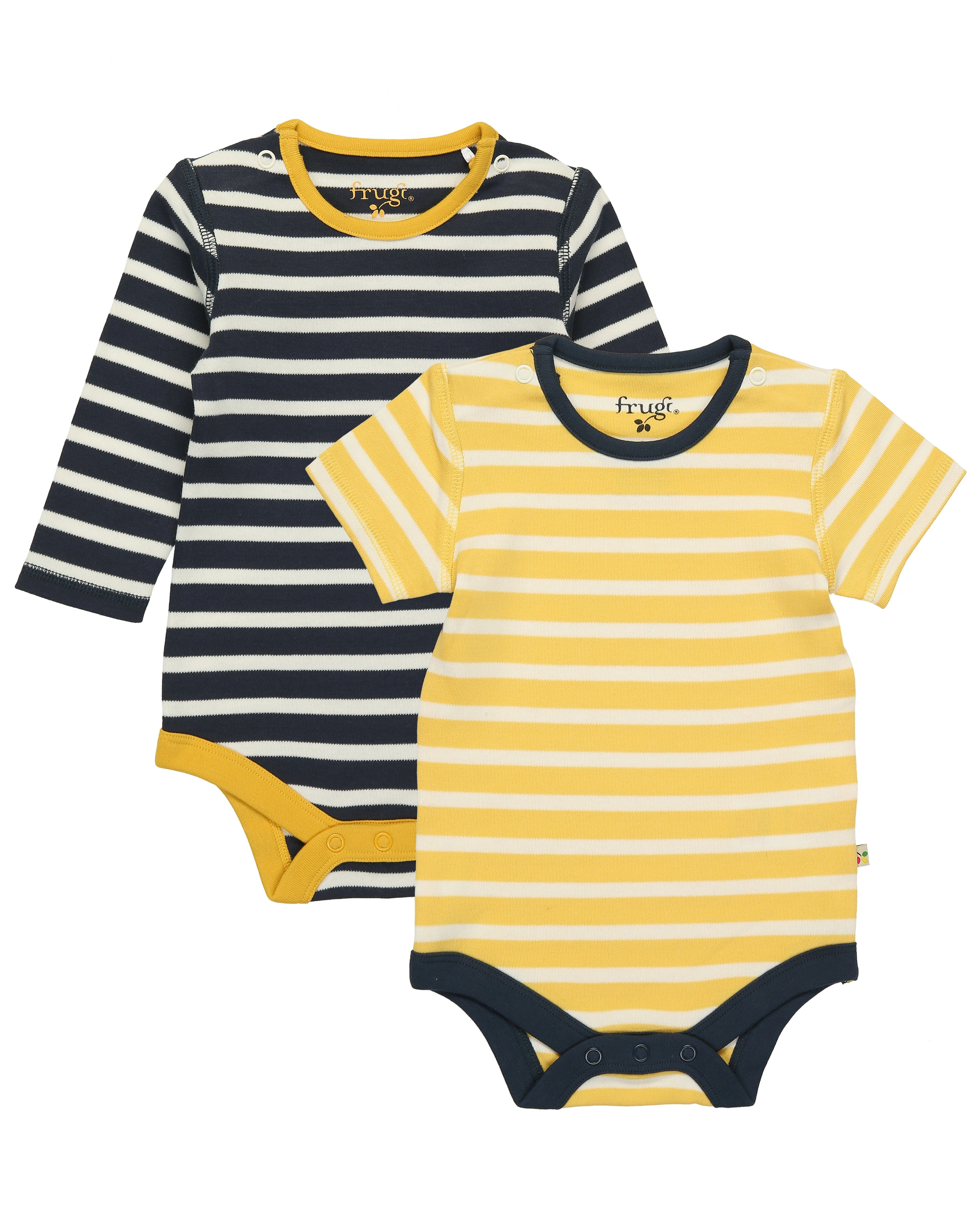 Body BILLY 2er Pack gestreift in gelb/navy
