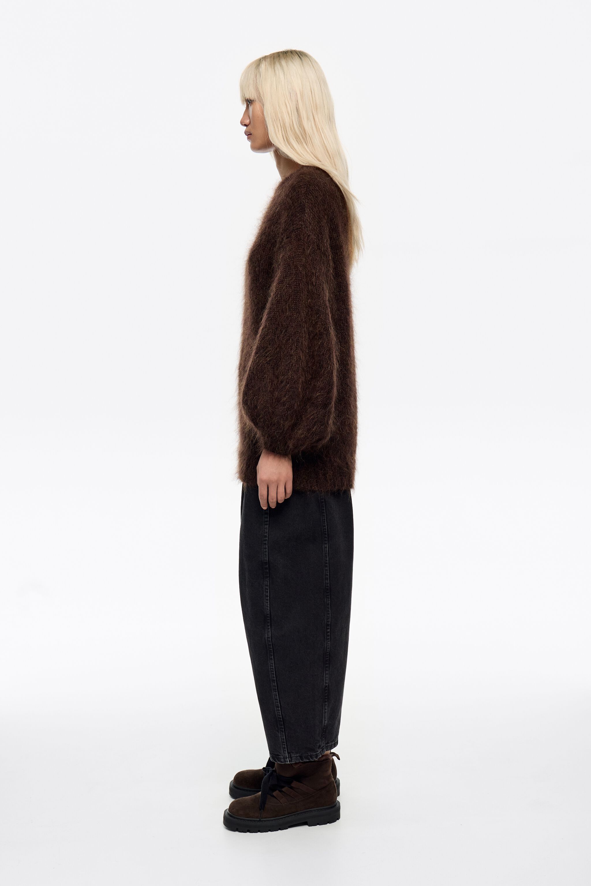 BARREL - Jeans pretos lavados