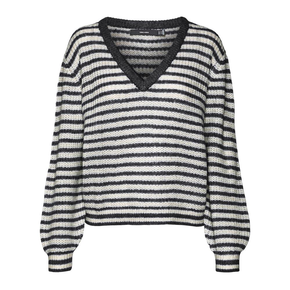 Vero Moda Pull Noir/Écru Femme Vero Moda Mearth