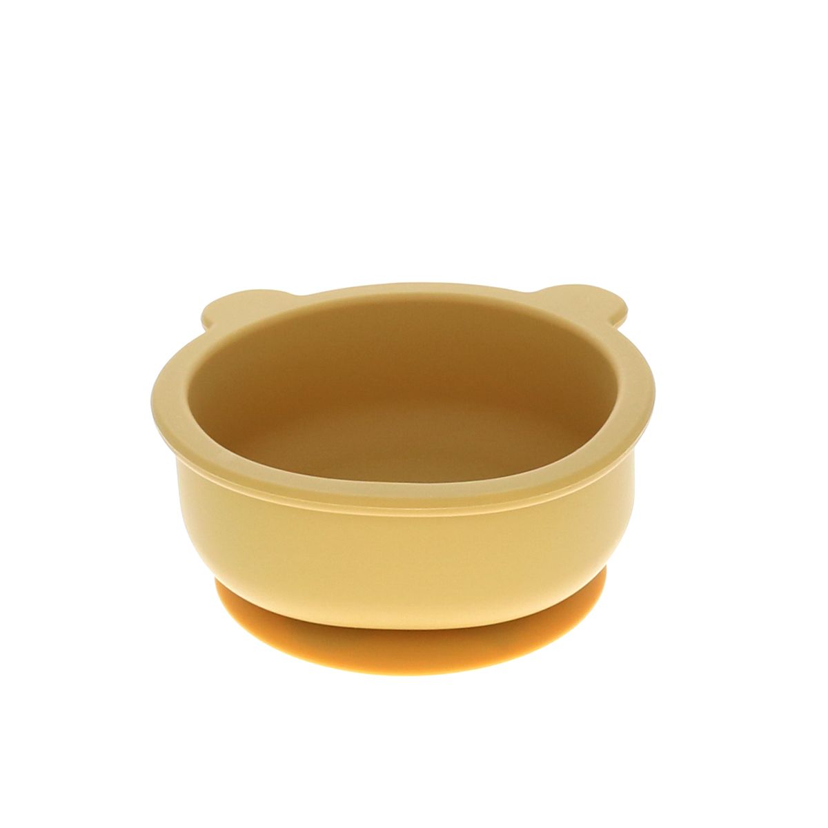 Bol ours silicone moutarde Pause goûter