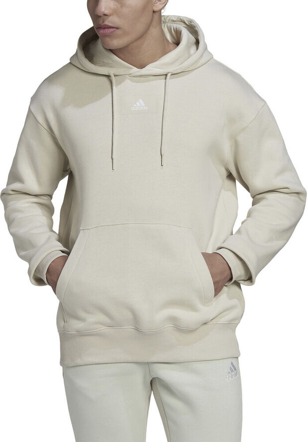 adidas Essentials FeelVivid Cotton Fleece Drop Shoulder hættetrøje Brun