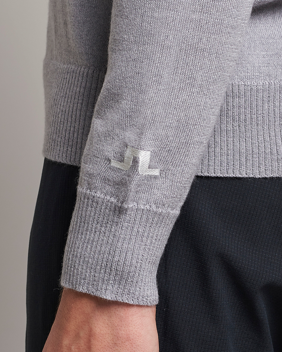 J.Lindeberg Kian Tour Merino Half Zip Grey Melange