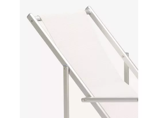 Lot de 2 chaises pliante longue avec accoudoirs plage et jardin MIRA